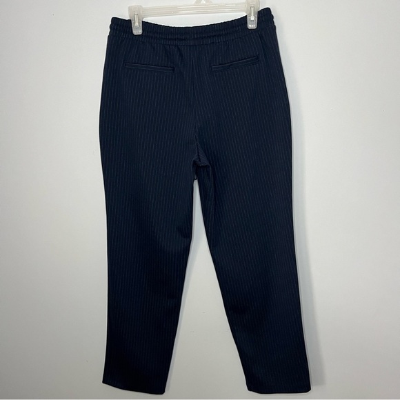 Time And Tru Pull On Navy Blue Pinstripe High Rise Knit Pants Size Medium 8-10 - Picture 13 of 16